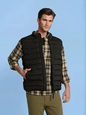 Sinsay - Pikowana kamizelka ze stójką - czarny