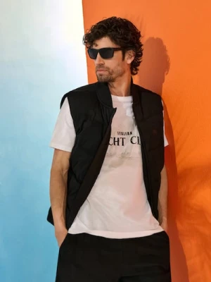 Sinsay - Pikowana kamizelka ze stójką - czarny