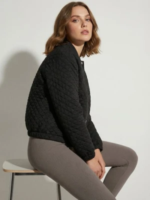 Sinsay - Pikowana kurtka bomberka - czarny