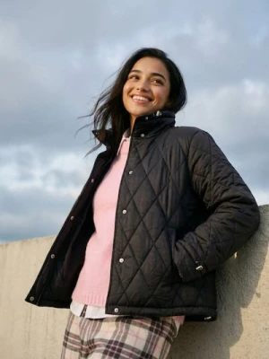 Sinsay - Pikowana kurtka ze stójką - czarny