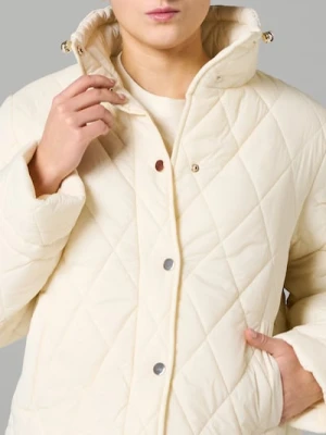 Sinsay - Pikowana kurtka - kremowy