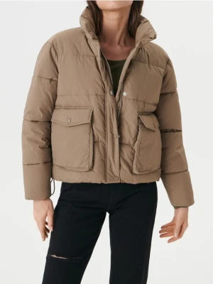 Sinsay - Pikowana kurtka puffer - beżowy