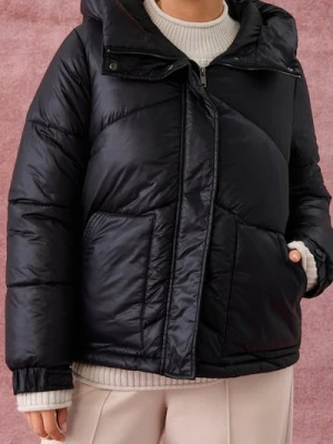 Sinsay - Pikowana kurtka puffer - czarny