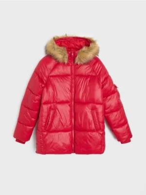 Sinsay - Pikowana kurtka puffer - czerwony