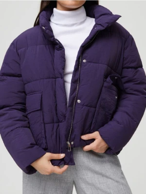 Sinsay - Pikowana kurtka puffer - fioletowy