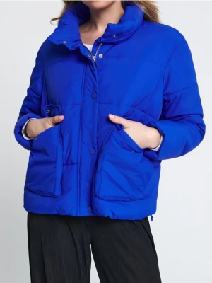 Sinsay - Pikowana kurtka puffer - niebieski