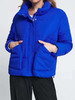 Sinsay - Pikowana kurtka puffer - niebieski