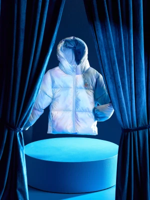 Sinsay - Pikowana kurtka puffer z kapturem Frozen - błękitny