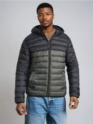 Zdjęcie produktu Sinsay - Pikowana kurtka puffer z kapturem - khaki