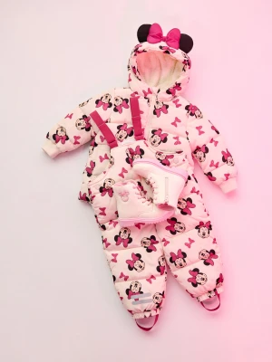 Sinsay - Pikowana kurtka puffer z kapturem Minnie Mouse - kremowy