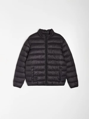 Sinsay - Pikowana kurtka puffer ze stójką - czarny