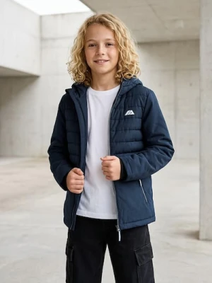 Sinsay - Pikowana kurtka softshell z kapturem - granatowy
