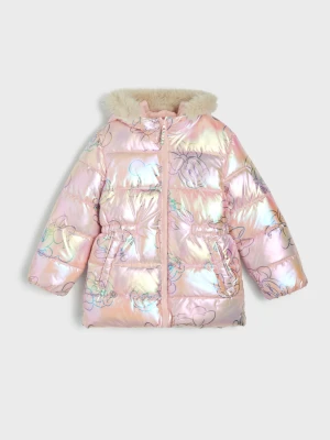 Sinsay - Pikowana kurtka z efektem holograficznym Minnie Mouse - różowy