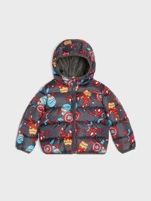 Sinsay - Pikowana kurtka z kapturem Marvel - szary