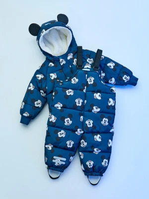 Sinsay - Pikowana kurtka z kapturem Mickey Mouse - zielony