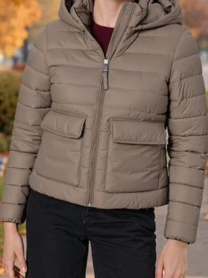 Sinsay - Pikowana kurtka z ociepleniem - brązowy