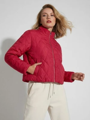 Sinsay - Pikowana kurtka ze stójką - czerwony
