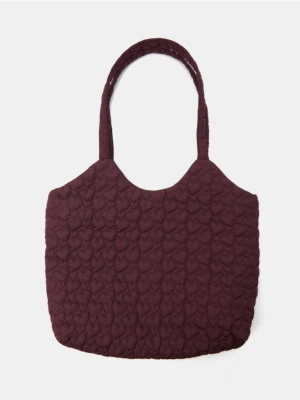 Sinsay - Pikowana torba shopper - czerwony