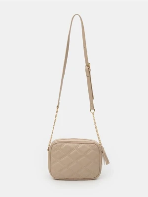 Sinsay - Pikowana torebka listonoszka - beżowy