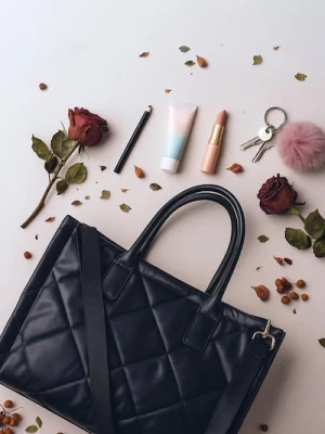 Sinsay - Pikowana torebka shopper - czarny