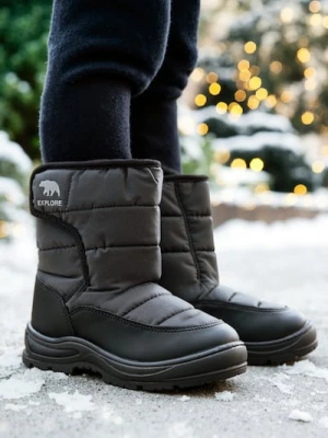 Sinsay - Pikowane śniegowce - czarny