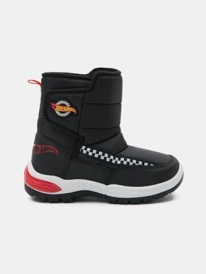 Sinsay - Pikowane śniegowce z kożuszkiem Hot Wheels - czarny