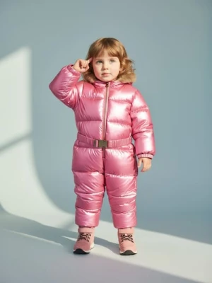 Sinsay - Pikowany kombinezon z kapturem - złoty