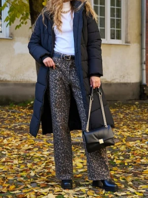 Zdjęcie produktu Sinsay - Pikowany płaszcz z kapturem - czarny