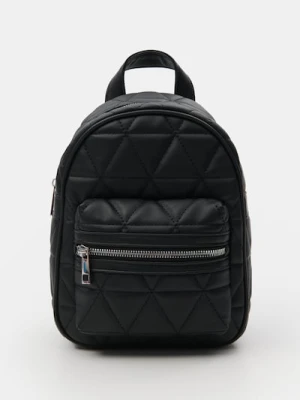 Sinsay - Pikowany plecak z imitacji skóry - czarny