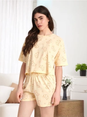Sinsay - Piżama bawełniana - żółty