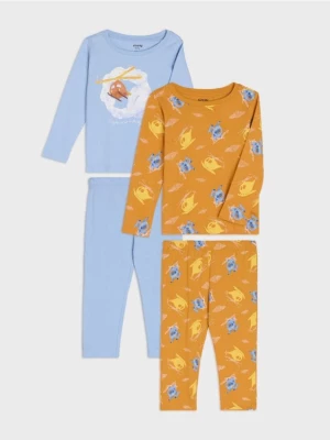 Sinsay - Piżama dwuczęściowa 2 pack - pomarańczowy