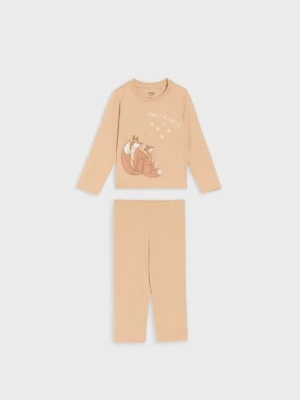 Sinsay - Piżama dwuczęściowa - beżowy