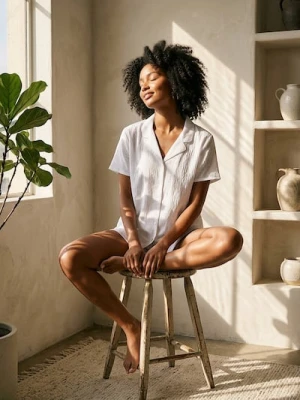 Sinsay - Piżama dwuczęściowa - biały