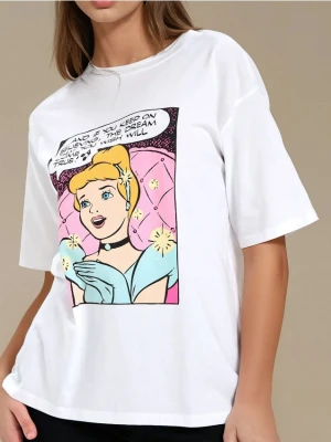 Sinsay - Piżama dwuczęściowa Disney Princesses - kremowy
