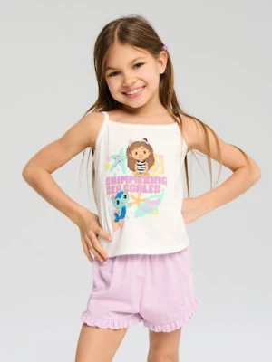 Sinsay - Piżama dwuczęściowa Gabby's Dollhouse - kremowy