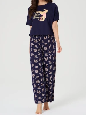 Sinsay - Piżama dwuczęściowa - granatowy