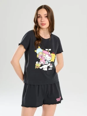 Sinsay - Piżama dwuczęściowa Hello Kitty - szary