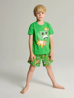 Sinsay - Piżama dwuczęściowa Minecraft - zielony