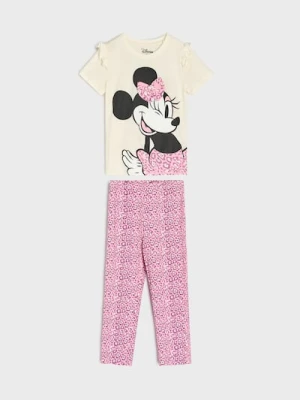 Sinsay - Piżama dwuczęściowa Minnie Mouse - kremowy