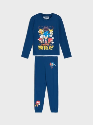 Sinsay - Piżama dwuczęściowa Sonic the Hedgehog - granatowy
