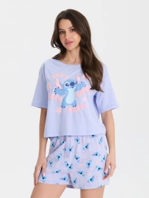 Sinsay - Piżama dwuczęściowa Stitch - błękitny