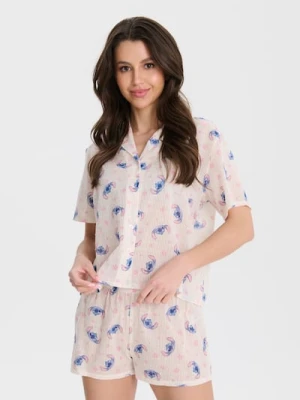 Sinsay - Piżama dwuczęściowa Stitch - kremowy