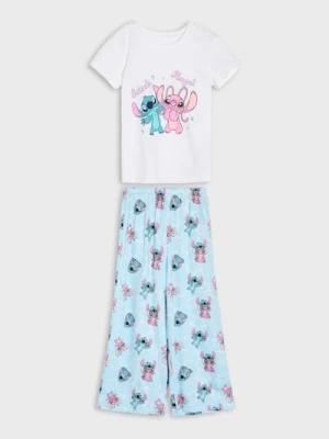 Sinsay - Piżama dwuczęściowa Stitch - kremowy
