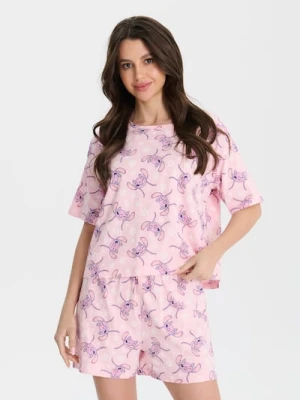 Sinsay - Piżama dwuczęściowa Stitch - różowy