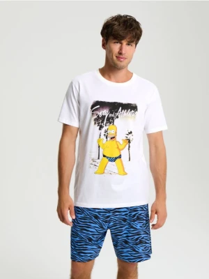 Sinsay - Piżama dwuczęściowa The Simpsons - biały