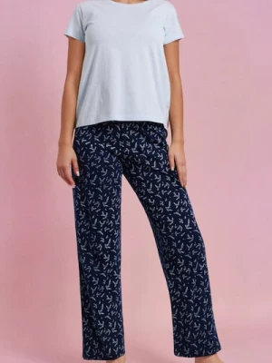 Sinsay - Piżama dwuczęściowa w kwiatowy wzór - błękitny