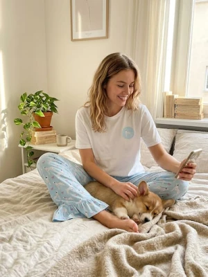 Sinsay - Piżama dwuczęściowa z motywem dalmatyńczyków - niebieski