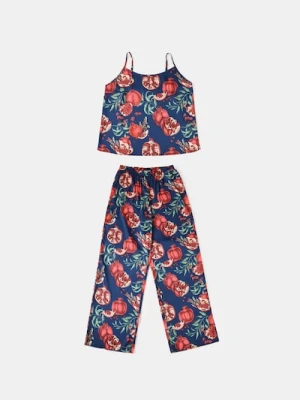 Sinsay - Piżama dwuczęściowa z motywem granatu - wielobarwny