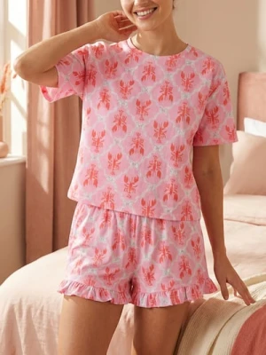 Sinsay - Piżama dwuczęściowa z motywem homarów - różowy