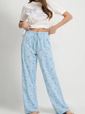 Zdjęcie produktu Sinsay - Piżama dwuczęściowa z motywem kwiatowym - błękitny